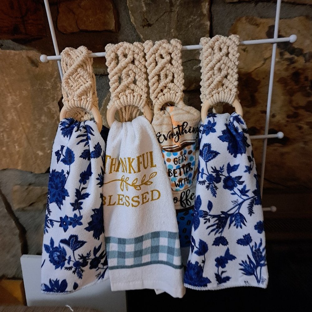 Macrame kitchen towel